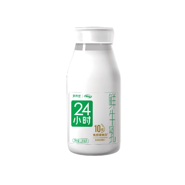 24小时鲜牛乳玻璃瓶195ml